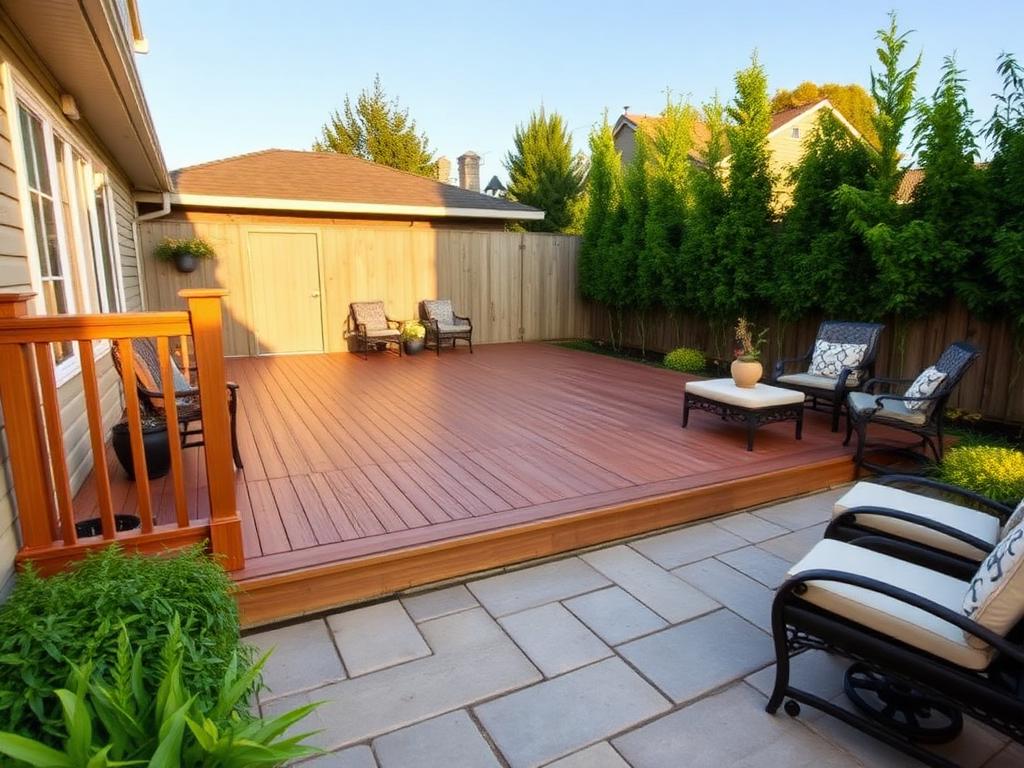 Restored patio after pressure washing